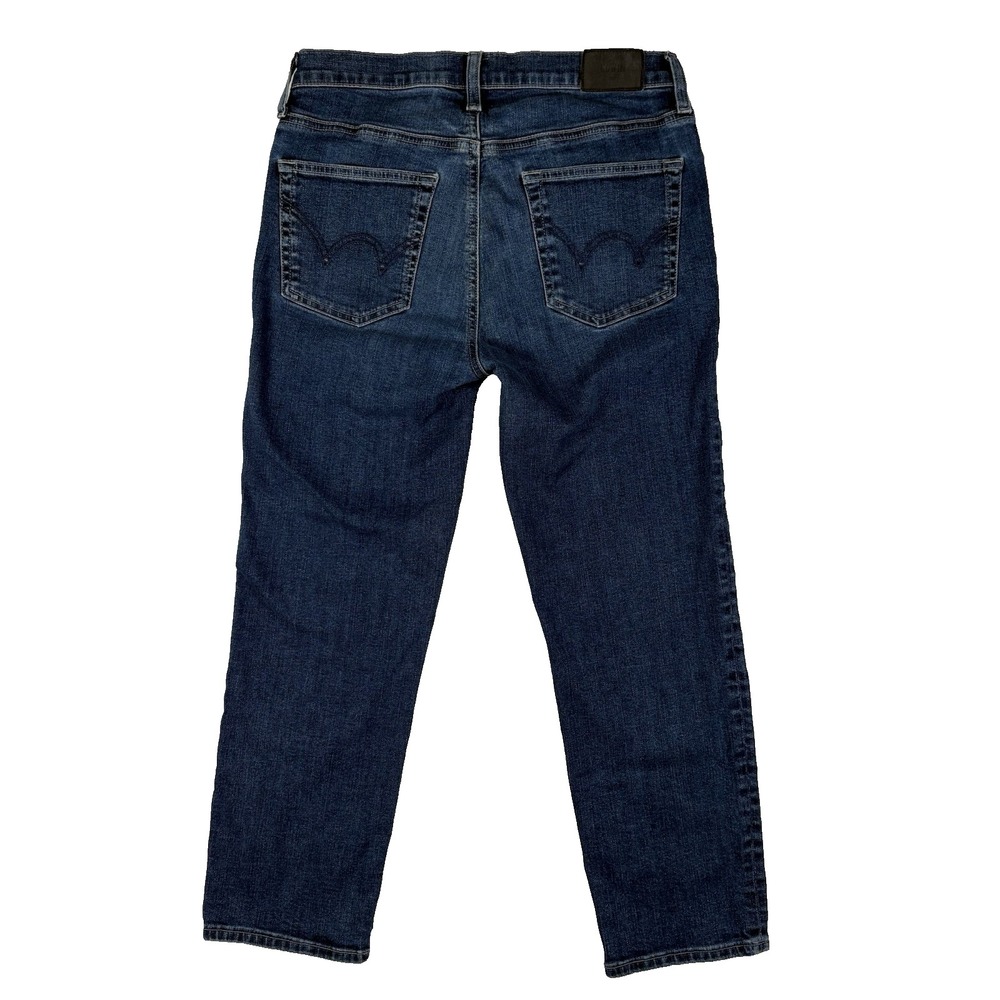 Edwin Bree Crop Slim Straight Jeans Women's Size 28 Anthropolgie (Reg $168) - Picture 3 of 11